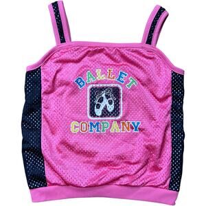 Ballet Company Y2K Pink Blockcore Jersey Tank Top